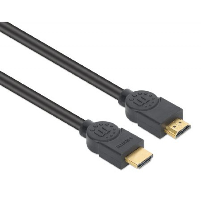 MANHATTAN CL3 4K@60Hz kiire HDMI-kaabel Ethernetiga, 8 m, seina sisse paigaldatav, HDR, kullatud pistikud, topeltvarjestus, must (356985)