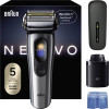 Braun NEVO 17000cc elektriline pardel Clean&Charge Stationiga, 5 režiimi, 360° pea, kroom/hõbe 349659