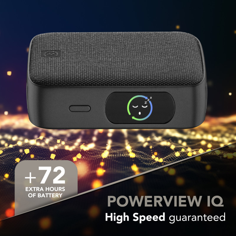 Cellularline Powerview IQ akupank 10000 mAh, 45 W, USB-C / USB-A, IQ-ekraan 61435