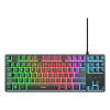 Trust Gaming GXT833 THADO TKL mänguklaviatuur - Tenkeyless, metallist ülaplaat, mitmevärviline LED-taustvalgustus, membraan, juhtmega USB