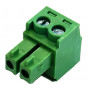 VIVOLINK 2-kontaktiline roheline Phoenix pistik, 5,08 mm samm, kruviklemm, 12 A, 320 V