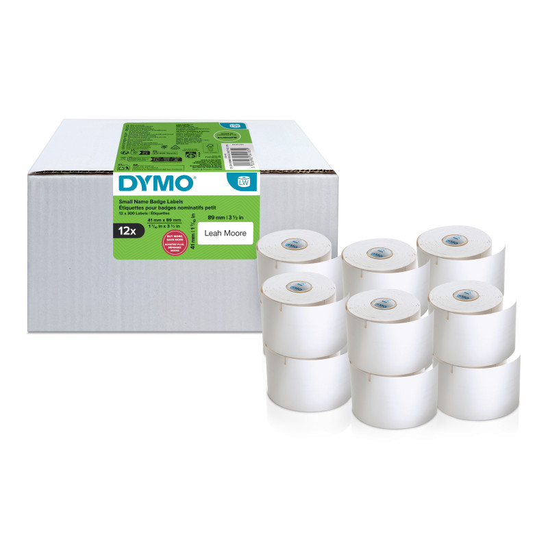 DYMO LabelWriter nimesildi etiketid, 89 x 41 mm, valge, eemaldatava liimiga, 150 etiketti (2234183)