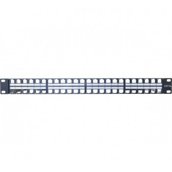 Dexlan 48-porti Keystone-mooduli kandur, 19 inch 2U, must RAL 9005 258152