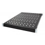 LogiLink 19-tolline rack-riiul 1U reguleeritava sügavusega 570 mm perforeeritud must 800 mm sügavustele kappidele SF0800B