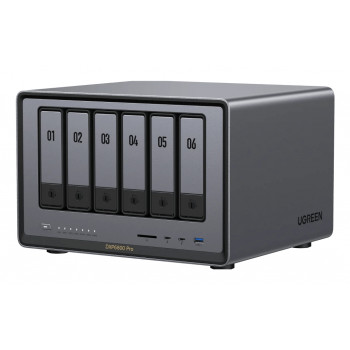 Ugreen NASync DXP6800 Pro 6-pesaline NAS-süsteem, Intel Core i5-1235U, 8GB DDR5, 2x10GbE + 2x2.5GbE, 2xM.2 NVMe, 2xUSB3.2 Gen2, HDMI, PCIe 4.0 25899