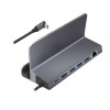 LogiLink UA0408 USB-C dokkimisjaam koos tahvelarvuti alusega, HDMI 4K@60Hz, 100W PD, Gigabit Ethernet, hõbedane