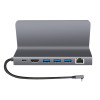LogiLink UA0408 USB-C dokkimisjaam koos tahvelarvuti alusega, HDMI 4K@60Hz, 100W PD, Gigabit Ethernet, hõbedane