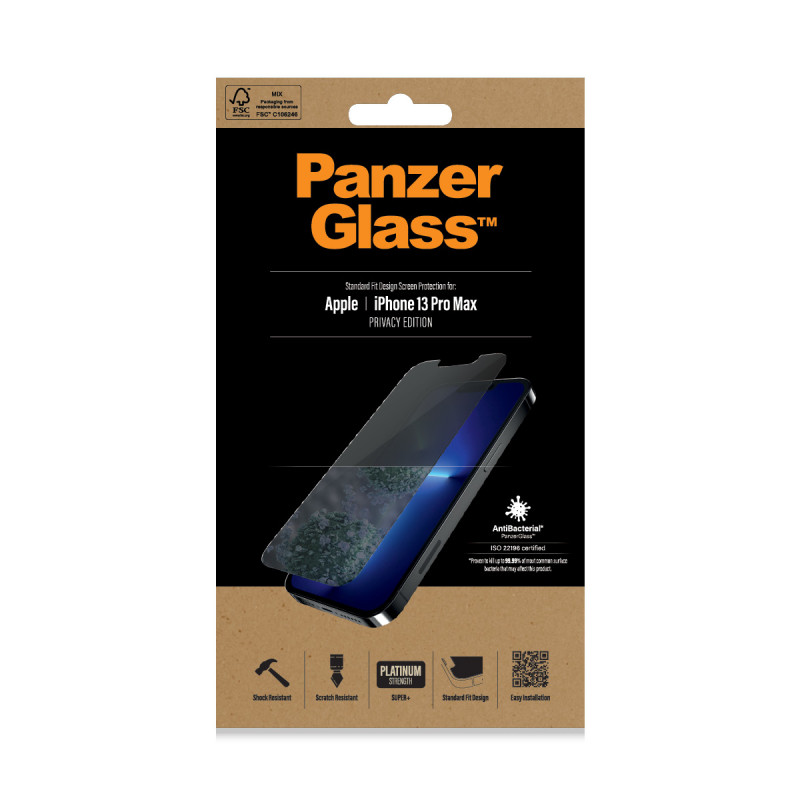 PanzerGlass P2743 karastatud klaasist ekraanikaitse Apple iPhone 13, 13 Pro, 14 jaoks