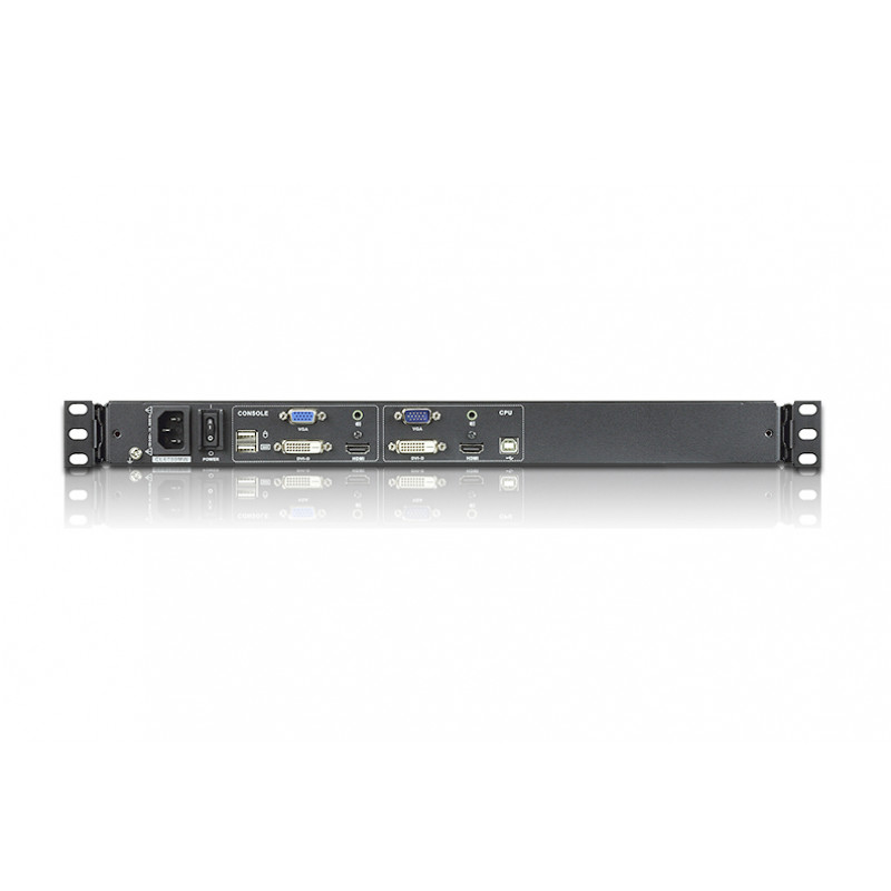 ATEN CL6700MW 1U 17 inch Full HD LCD KVM konsool itaaliakeelse klaviatuuriga, DVI, USB CL6700MW-AT-XG-2XK06ITG