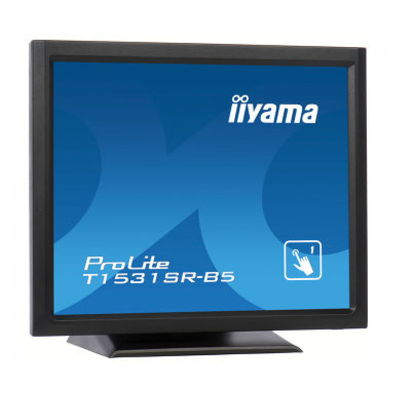 Iiyama ProLite T1531SR-B5 15 inch puutetundlik LED-monitor - 1024 x 768, TN, HDMI/VGA/DisplayPort, kõlarid, mattmust