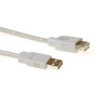 ACT SB2199 USB 2.0 pikenduskaabel 1m elevandiluu USB-A isane - USB-A emane