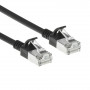ACT must 1,5 m LSZH S/FTP CAT6A õhuke konksuta paigalduskaabel RJ45-pistikutega (DB7951)