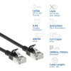 ACT must 1,5 m LSZH S/FTP CAT6A õhuke konksuta paigalduskaabel RJ45-pistikutega (DB7951)