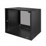 LogiLink 19-tolline seinale kinnitatav kapp ECO 9U, 550mm sügavus, klaasuks, must RAL 9005, eelmonteeritud W09C55B