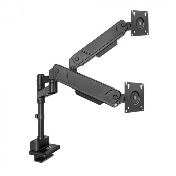 ACT AC8330 Office Solid Pro kahe monitori hoidik, gaasvedru, postikinnitus, kuni 34"