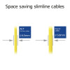 ACT Kollane 3m LSZH S/FTP CAT6A Õhuke Paigalduskaabel Snagless RJ45 Pistikutega (DB7803)