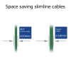 ACT roheline 5m LSZH S/FTP CAT6A õhuke paigalduskaabel snagless RJ45 pistikutega (DB7705)