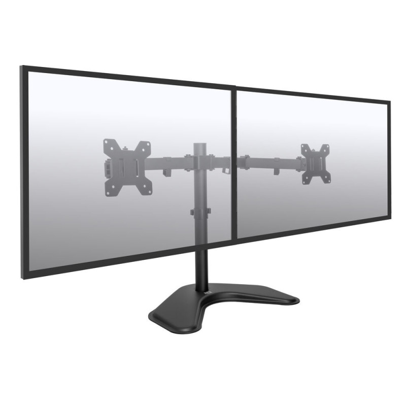 ACT AC8363 kahe monitori käepide lauaalusega kuni 32 inch ekraanile - klambri- ja läbiviigupaigaldus, VESA 75/100, 8 kg käe kohta, must