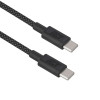 ACT USB 2.0 60W laadimis-/andmesidekaabel USB-C - USB-C, must, 2m (AC3083)