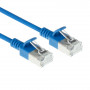 ACT Sinine 0,25m LSZH S/FTP CAT6A õhuke paigalduskaabel snagless RJ45 pistikutega (DB7652)