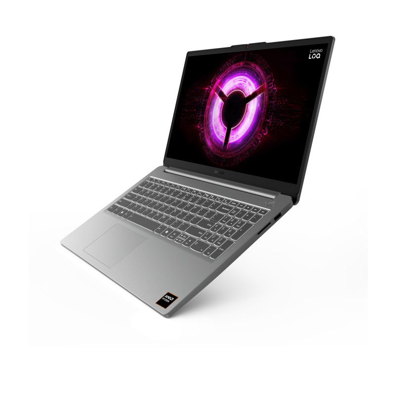 Lenovo LOQ 15ARP10E 83S000C7GE sülearvuti, 15.6-tolline Full HD IPS 144Hz, AMD Ryzen 5 150, 16GB DDR5, 512GB SSD, GeForce RTX 3050 6GB, Windows 11 Home, saksa klaviatuur