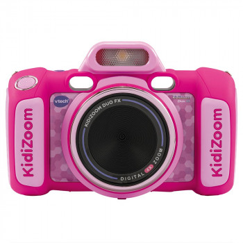 VTech Kidizoom Duo FX roosa digikaamera kahe objektiiviga, 5MP, 2,4-tolline värviline LCD, mängud, microSD pesa, USB, 4x AA 80-519954