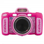 VTech Kidizoom Duo FX roosa digikaamera kahe objektiiviga, 5MP, 2,4-tolline värviline LCD, mängud, microSD pesa, USB, 4x AA 80-519954