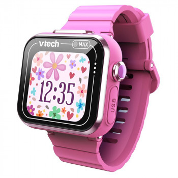 VTech KidiZoom Smart Watch MAX roosa laste nutikell kahe kaameraga, 20+ mängu, aktiivsusmonitor, pritsmekindel