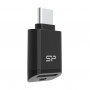 Silicon Power C200 USB-C 3.2 microSD kaardilugeja - Must
