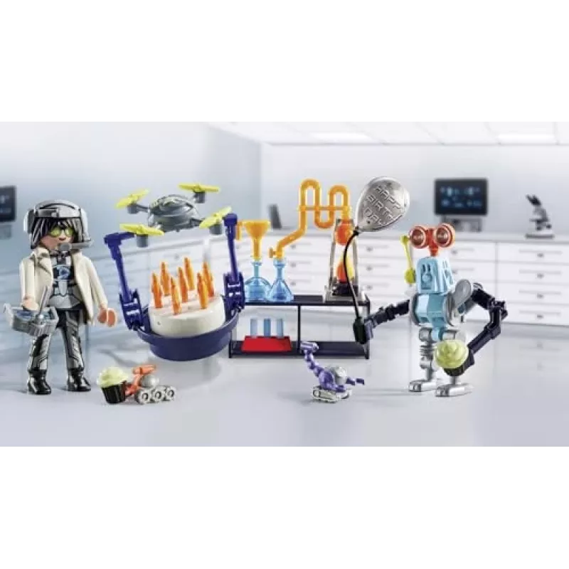 Playmobil 71450 My Life: Teadlased robotitega teemapidu laboris, sealhulgas transpordidroon ja robotid lõbusaks fantaasiarollimänguks