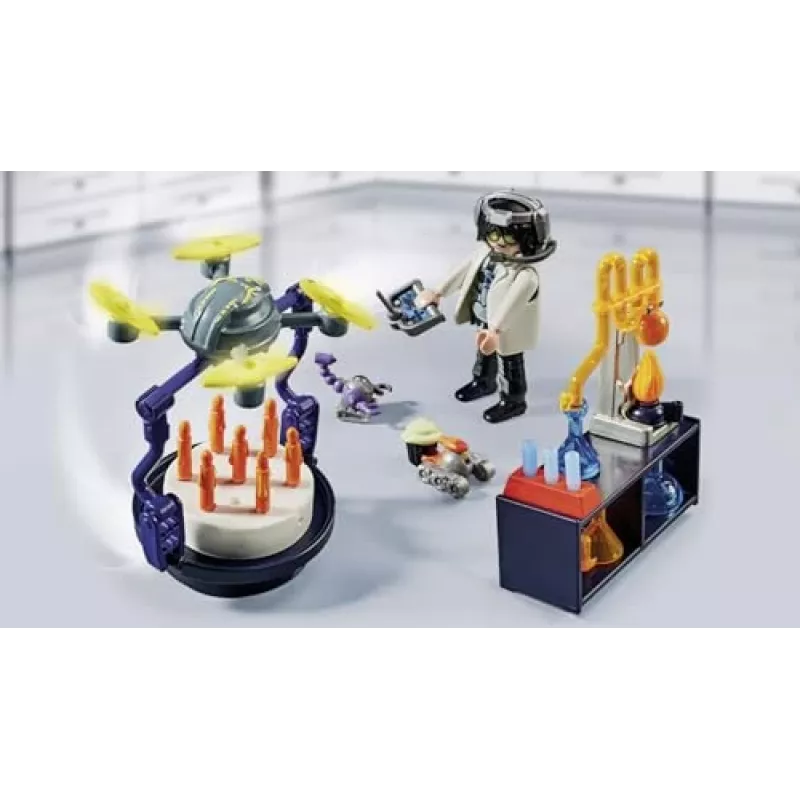 Playmobil 71450 My Life: Teadlased robotitega teemapidu laboris, sealhulgas transpordidroon ja robotid lõbusaks fantaasiarollimänguks