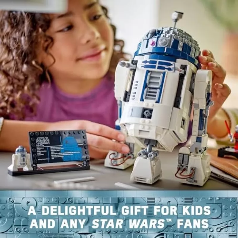 LEGO ehitatav droid R2‑D2 komplekt 75379 — 1050 osa, 10+ aastat, 160×110×240 mm, 0,24 kg