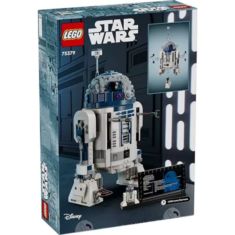 LEGO ehitatav droid R2‑D2 komplekt 75379 — 1050 osa, 10+ aastat, 160×110×240 mm, 0,24 kg