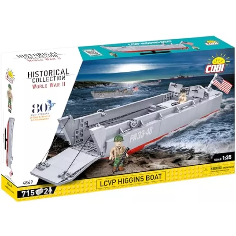 Ehituskomplekt Cobi LCVP Higgins Boat 715 tk vanus 8+