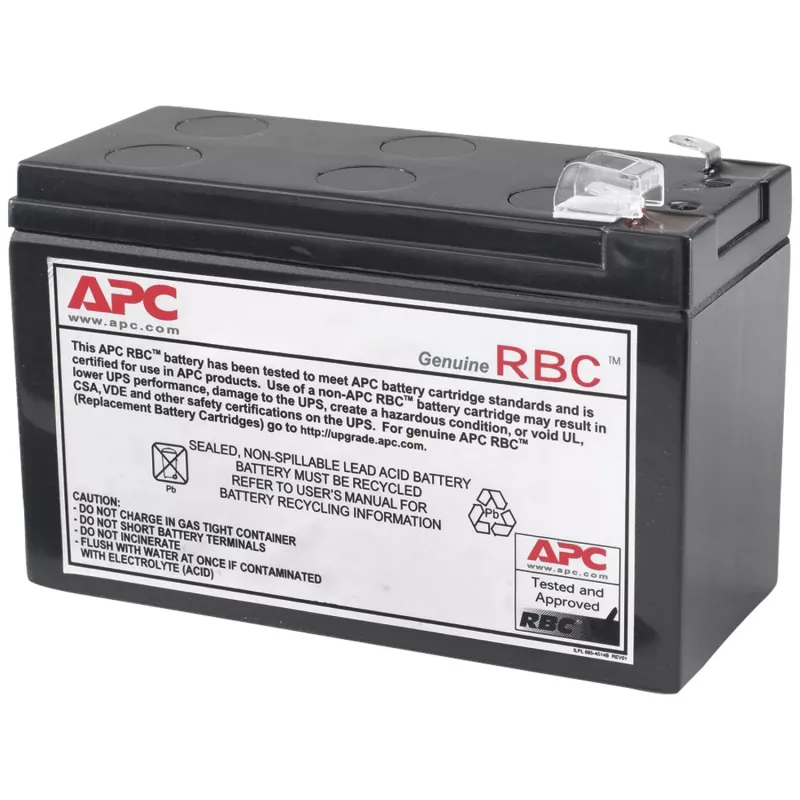 APC aku vahetuskassett APCRBC110 (OEM), suletud pliiaku (VRLA), 1 tk, 84 VAh, must, RoHS, 2,5 kg