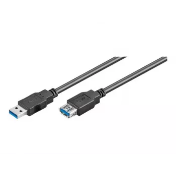 Wentronic Goobay USB 3.0 SuperSpeed pikenduskaabel, must, 5 m - USB 3.0-pistik (Type A) > USB 3.0-pesa (Type A) (95726)