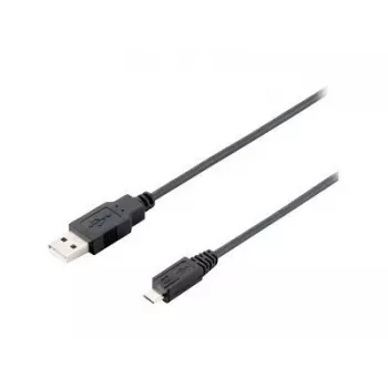 Equip USB 2.0 Type A to Micro-B kaabel, 1.0m, Must, 1 m, USB A, Micro-USB B, USB 2.0, Male/Male, Must