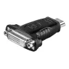Wentronic Goobay HDMI™ / DVI-D adapter, HDMI standardpistik (tüüp A), must - 19-kontaktiline HDMI™ pistik > DVI-D (24+1) pesa (68098)