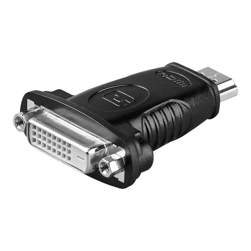 Wentronic Goobay HDMI™ / DVI-D adapter, HDMI standardpistik (tüüp A), must - 19-kontaktiline HDMI™ pistik > DVI-D (24+1) pesa (68098)