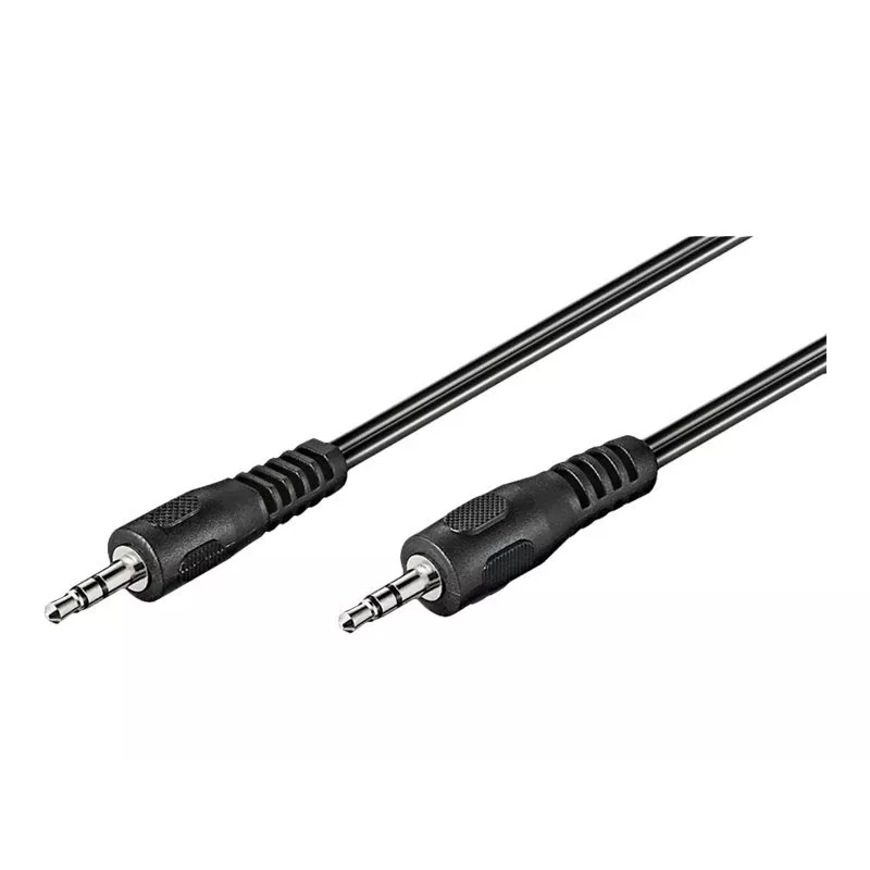 Wentronic Goobay 3,5 mm-pistikühenduskaabel, must, 2,5 m - 3,5 mm-pistik (3-kontaktiline, stereo) > 3,5 mm-pistik (3-kontaktiline, stereo) (50449)