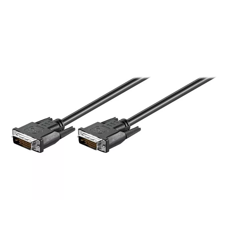 Wentronic Goobay DVI-D FullHD kaabel Dual Link, must, 1,8 m - DVI-D-pistik Dual-Link (24+1 kontakti) > DVI-D-pistik Dual-Link (24+1 kontakti) (93573)
