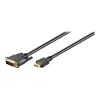 Wentronic Goobay HDMI™ / DVI-D kaabel, must, 3 m - 19 kontaktiga HDMI™-pistik > DVI-D (18+1) pistik (51581)