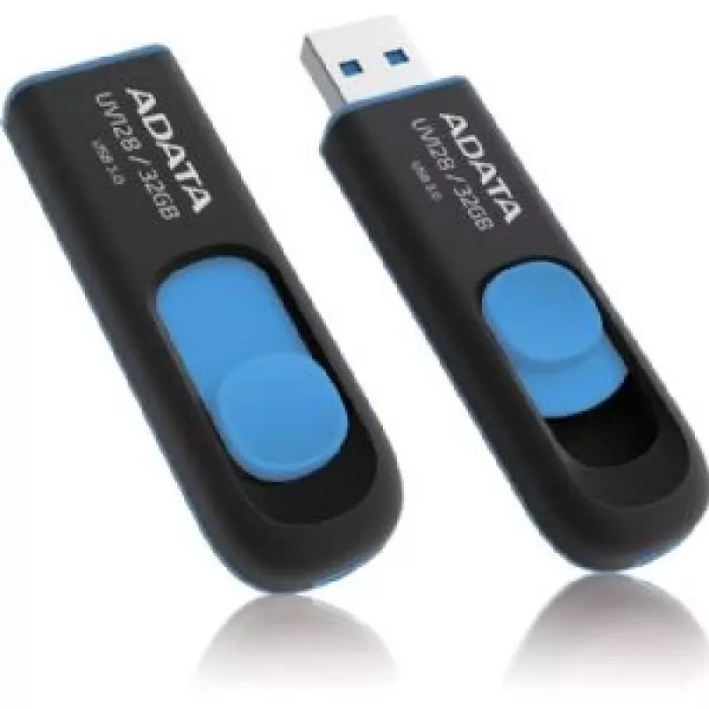 ADATA DashDrive UV128 32GB USB-mälupulk USB Type-A 3.2 Gen 1 (3.1 Gen 1) must, sinine