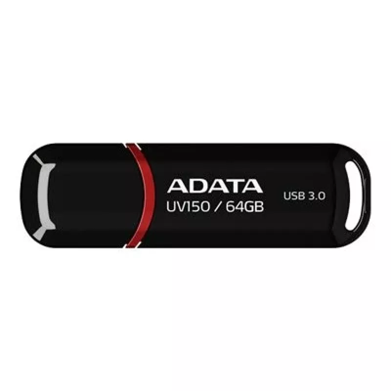 ADATA 64GB DashDrive UV150 USB-mälupulk USB Type-A 3.2 Gen 1 (3.1 Gen 1) Must