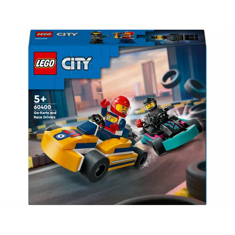 Ehitusmänguasi LEGO 60400 City Go-Karts with Racers – mängukomplekt minifiguuride ja sõidukitega