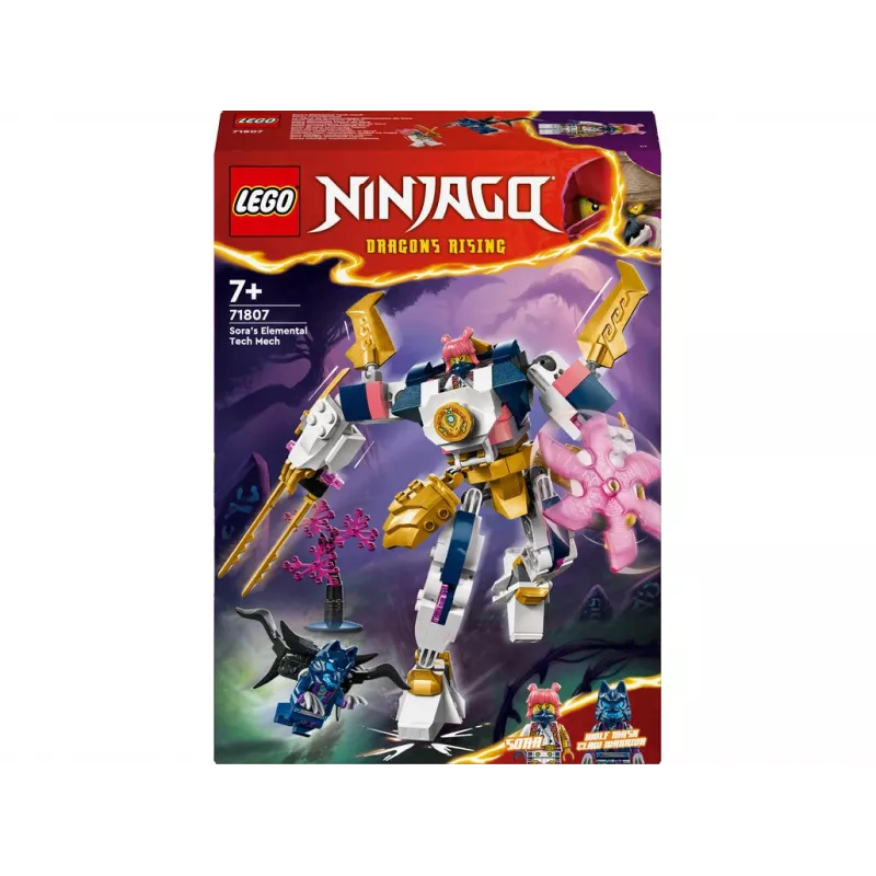 LEGO NINJAGO 71807 Sora elementaalse tehnomeha tõusev ehituskomplekt