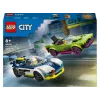 LEGO City mängukomplekt 60415 Politseiauto ja muskelauto tagaajamine — 213 tükki, 2 minifiguuri, vanusele 6+