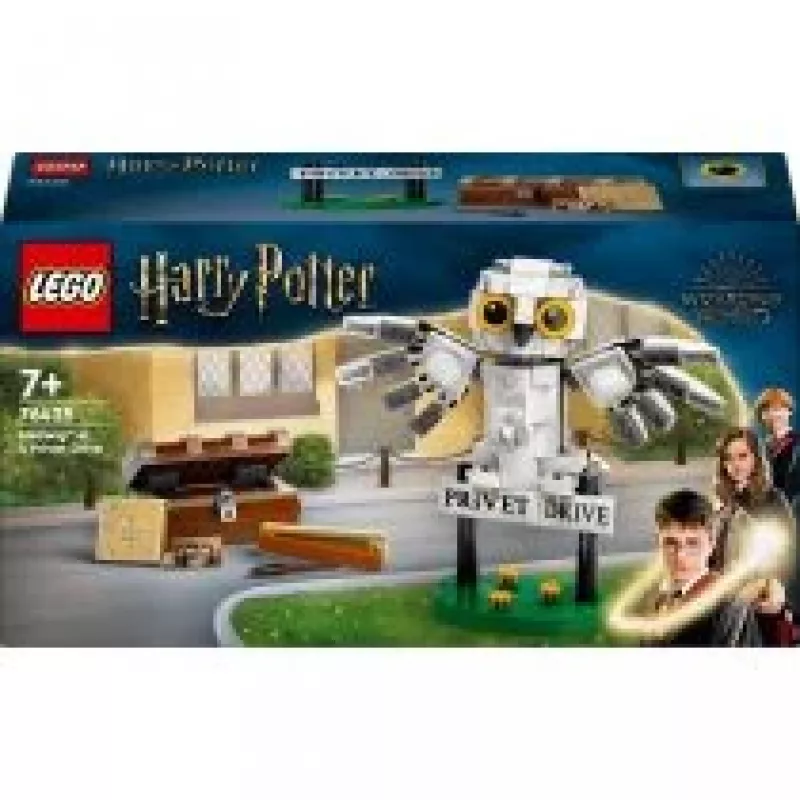 LEGO Harry Potter ehitatav Hedwig Privet Drive'i mudel 76425 — 337 elementi, 100 mm kõrgus, soovitatav alates 7. eluaastast