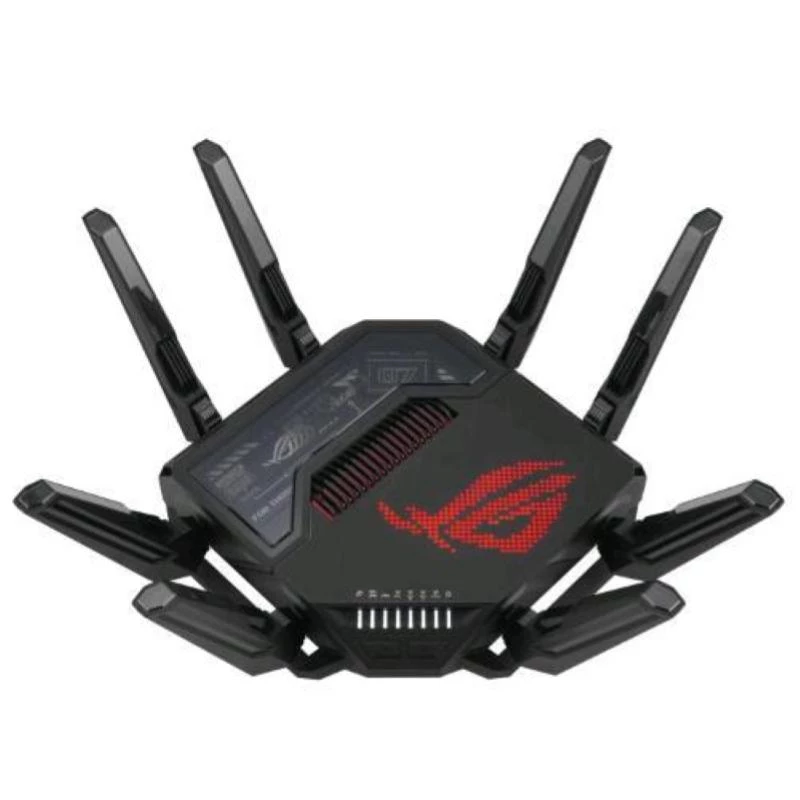 ASUS ROG Rapture GT-BE98 traadita ruuter 10 Gigabit Ethernet neljasagedusriba (2,4 GHz / 5 GHz-1 / 5 GHz-2 / 6 GHz) Must