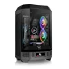 Thermaltake the Tower 300 Black Micro Tower karastatud klaasiga PC mängukorpus